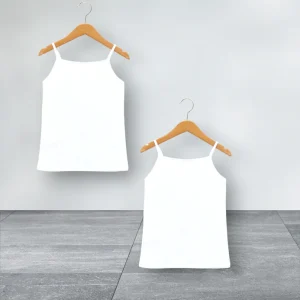 Kids' White Cotton Camisole