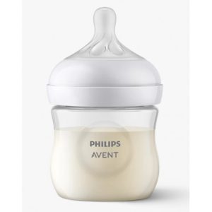 A nipple that works like a breast 1 Bottle 4oz/125ml Flow 2 Nipple 0 Month+ Nipple releases milk when baby actively drinks The Natural Response Nipple works with your baby's natural feeding rhythm, making it easy to combine breast feeding and bottle feeding. The nipple has a unique opening which only releases milk when the baby actively drinks. So, when they pause to swallow and breathe, the milk pauses too. Nipple releases milk when baby actively drinks Natural latch on with breast-shaped nipple The wide, soft and flexible nipple is designed to mimic the shape and feel of a breast, helping baby to latch on and feed comfortably. Natural latch on with breast-shaped nipple Finding the right nipple is important If your newborn baby is consistently not taking enough milk throughout the feeding sessions or has complications in getting milk, switch to a nipple with a higher flow rate. If persistent feeding issues occur, consult a healthcare professional. Finding the right nipple is important Designed to reduce colic and discomfort Anti-colic valve is designed to keep air away from baby's tummy during feeding, to help reduce colic and discomfort. Designed to reduce colic and discomfort No-drip nipple design prevents spills and lost milk The nipple opening is designed to release milk only when the baby is feeding. So you can confidently avoid milk loss whether at home or on the go. No-drip nipple design prevents spills and lost milk Choose the right nipple flow for your baby Every baby feeds differently, and develops at their own pace. We’ve designed a range of flow rates so you can find the perfect one for your baby and personalize your bottle. All of the Natural Response Nipples are made of soft silicone. Choose the right nipple flow for your baby Simple to use, easy to clean and quick to assemble Wide bottle neck makes filling and cleaning easy. Only a few parts for quick and simple assembly. Simple to use, easy to clean and quick to assemble Easy to hold even for little hands The ergonomic bottle is easy to grip at any angle to give maximum comfort during feeding. Easy for your hands and tiny hands to hold. Easy to hold even for little hands Compatible across the Philips Avent range Mix and match our breast pump, bottle and cup parts, and create the product that works for you, when you need it. Compatible across the Philips Avent range Natural Response Nipples and Bottles are BPA free* The Philips Avent Natural bottles and nipples are made of BPA free* material. Natural Response Nipples and Bottles are BPA free* Be patient as baby adjusts Our new Natural Response Baby Bottles are different from free-flow baby bottles. Just like breastfeeding, it could take a few tries to get it right. That's perfectly natural. Be patient as baby adjusts