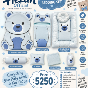 Complete Comfort 7-PCS Baby Bedding Set by Hezlin Official.