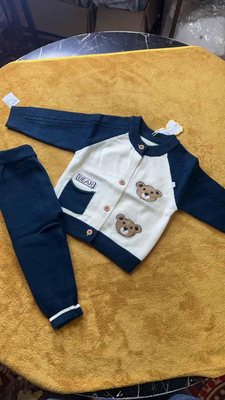 Baby Boy Woollen 2-Cord Set – Sweater & Trouser - Image 2